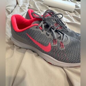 Nike Women's Gray and Pink Sneakers